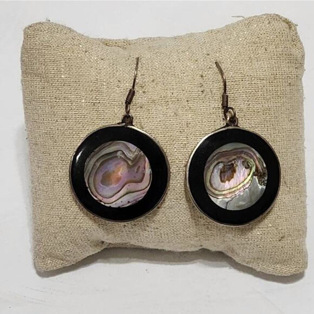 Abalone Mexico Sterling silver drop earrings